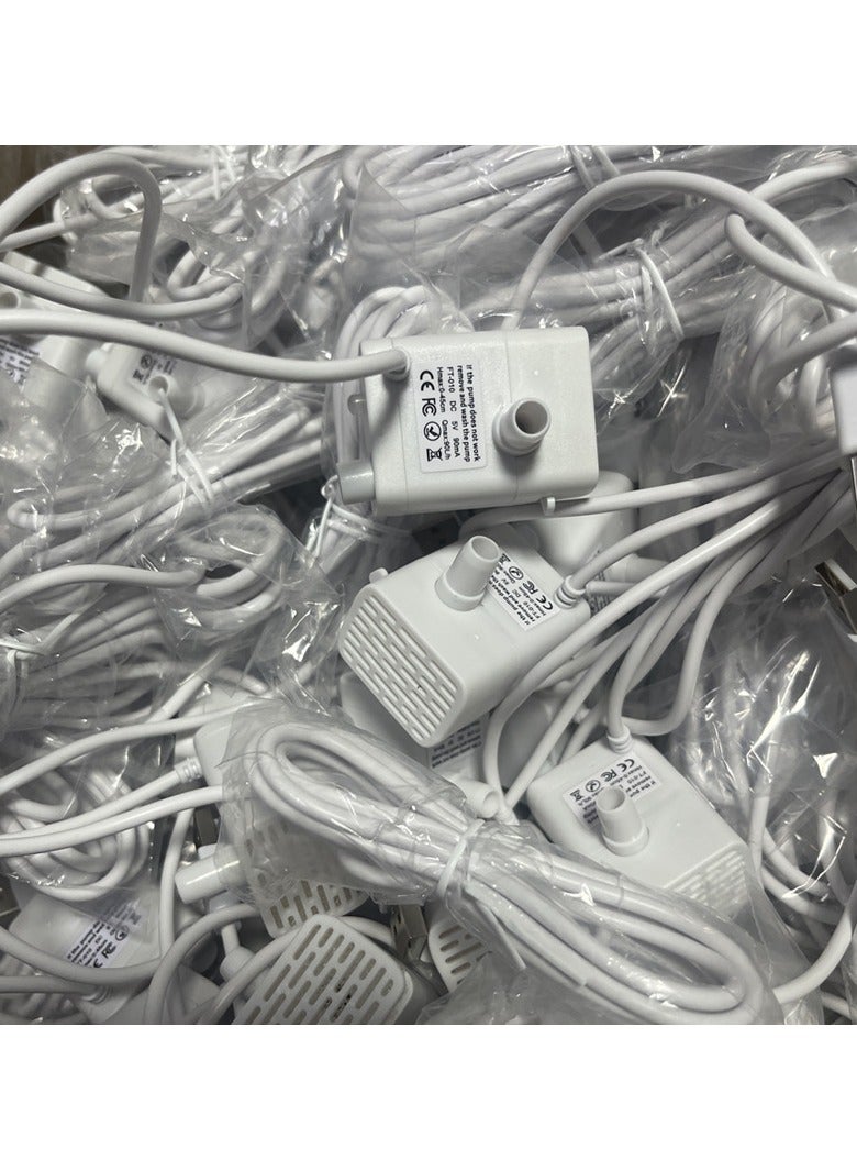 Submersible Usb Small Fountain Pumps, Quiet Usb Fountain Pump Electric Brushless, Pet Quiet Outdoor Small Fountain, [ordinary Model] Water Shortage, Power Outage, Water Pump With Light, 2 Meters Cord) - Image 2