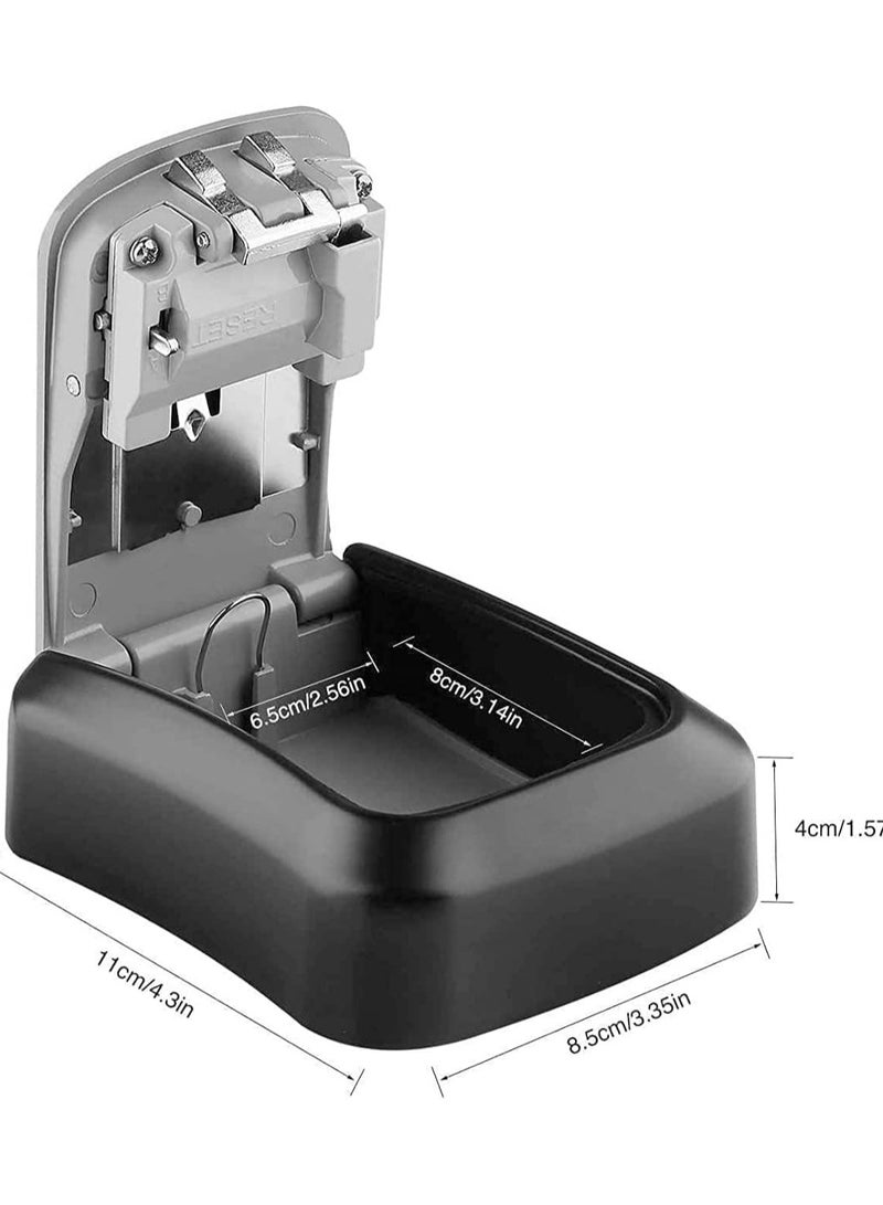 4-Digit Combination Lock Safe Key Box for Storage, Wall Mounted Design Security Box - Image 3