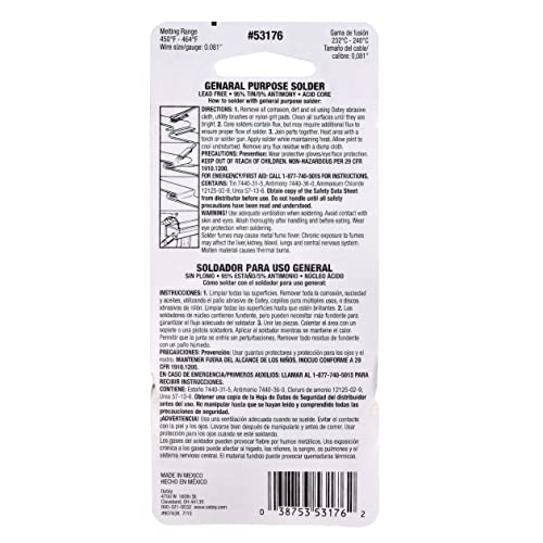 Oatey 95/5 Acid Core Wire Solder - Carded - Image 3