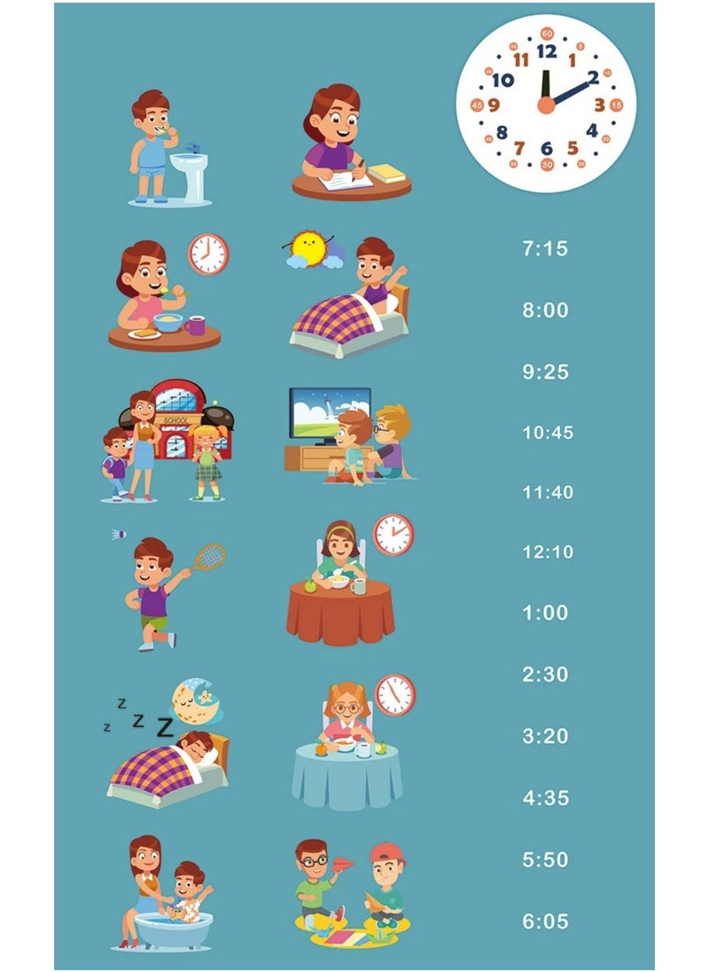 F.A.M.S Montessori Kindergarten primary school clock early education wooden digital clock teaching aids Boys and Girls Age 3 4 5 6 7  - Image 4