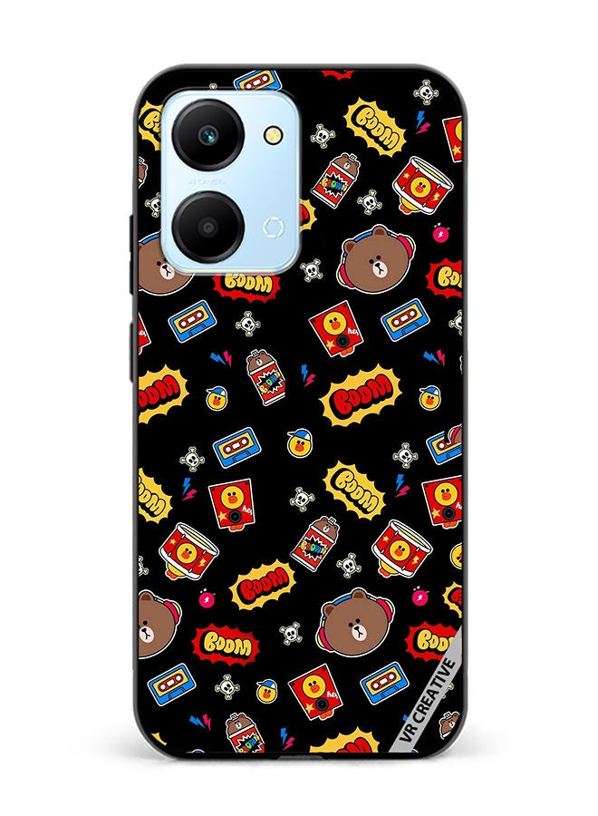VR CREATIVE Protective Case Cover For Honor Play7T Boom Design Multicolour - Image 1