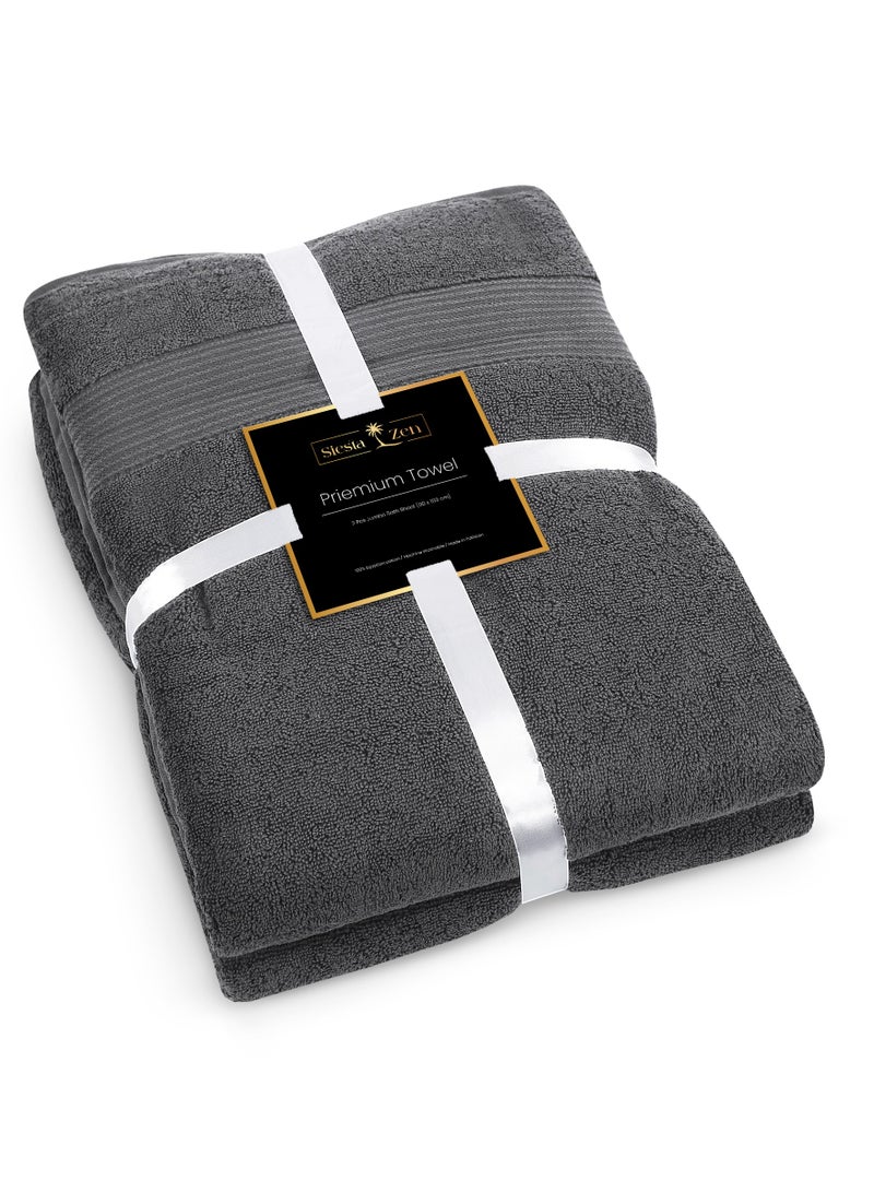 Siesta Zen Jumbo Bath Sheet 600 GSM Turkish Quality Spa Towel Extra Large size 90x180cm (35x70 inches) Ultra Soft & highly Absorbent thick Quality, Durable, and Quick Dry Super Ultra Soft Luxury Hotel Linen Quality - Image 1