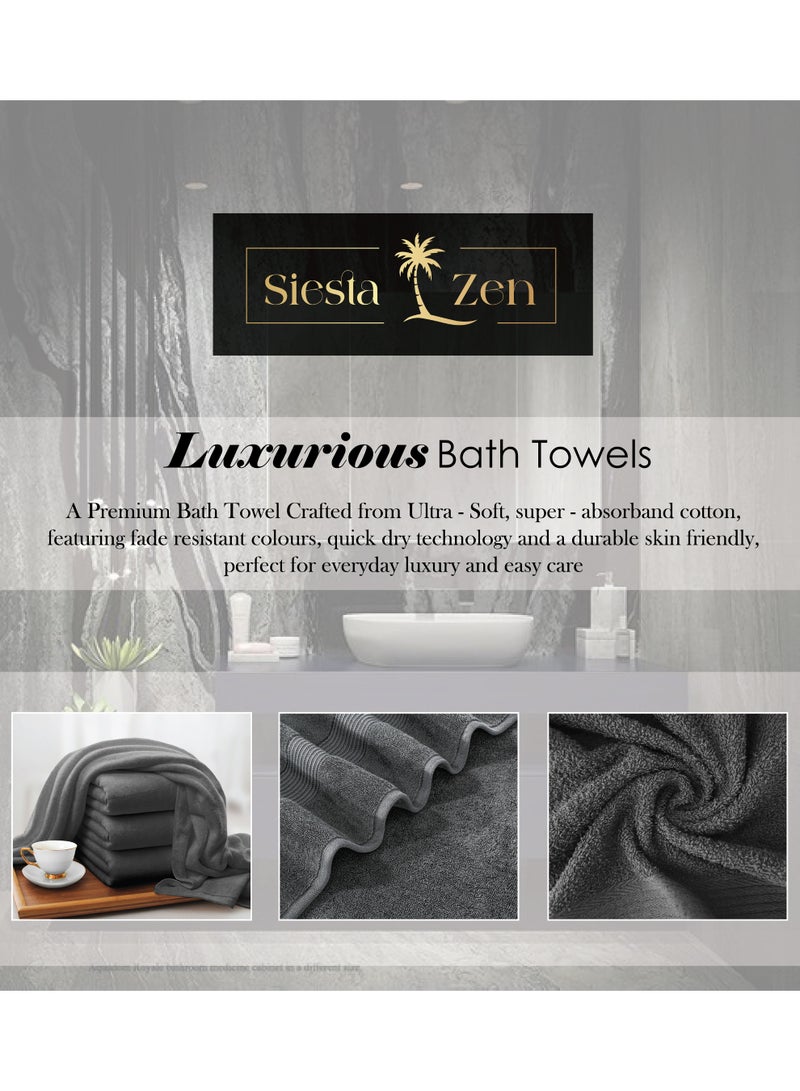 القيلولة زين منشفة حمام جامبو 600 غرام/متر مربع، مصنوعة من القطن المصري 100%، مقاس كبير جدًا 90×180 سم (35×70 بوصة)، فائقة النعومة وعالية الامتصاص، سميكة وعالية الجودة، متينة وسريعة الجفاف، بجودة بياضات الفنادق الفاخرة. - Image 5