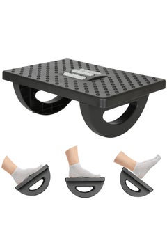 XiuWoo Shakeable Swing Office Household Plastic Non slip Ergonomic Under Desk Foot Rest Stool Stand With Roller  - Image 1