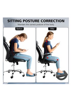 XiuWoo Shakeable Swing Office Household Plastic Non slip Ergonomic Under Desk Foot Rest Stool Stand With Roller  - Image 3