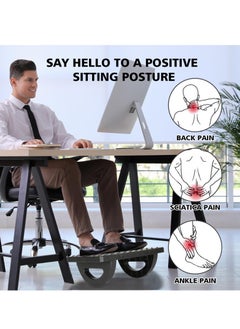 XiuWoo Shakeable Swing Office Household Plastic Non slip Ergonomic Under Desk Foot Rest Stool Stand With Roller  - Image 2