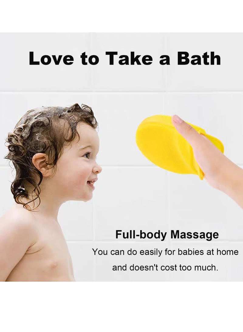 KASTWAVE فرشاة استحمام وشامبو سيليكون للأطفال 2 قطعة، فرشاة تقشير، تشمل مشط للعناية بفروة الرأس وكريم للجسم، مناسبة للعناية بشعر وأجسام حديثي الولادة والأطفال الصغار - Image 3
