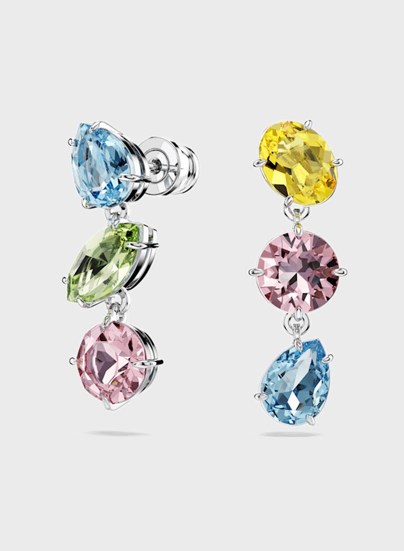 سواروفسكي أقراط متدلية بتفاصيل مطرزة من جيما - Image 1