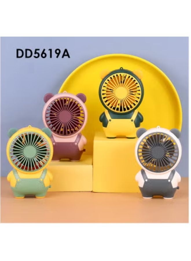 Portable Summer mini handheld fan, Cartoon Hand Fan for Kids, USB Charging, 1-Speed Air Coolers, Personal Cooling Devices for All Ages Kids Girls Women Men Students