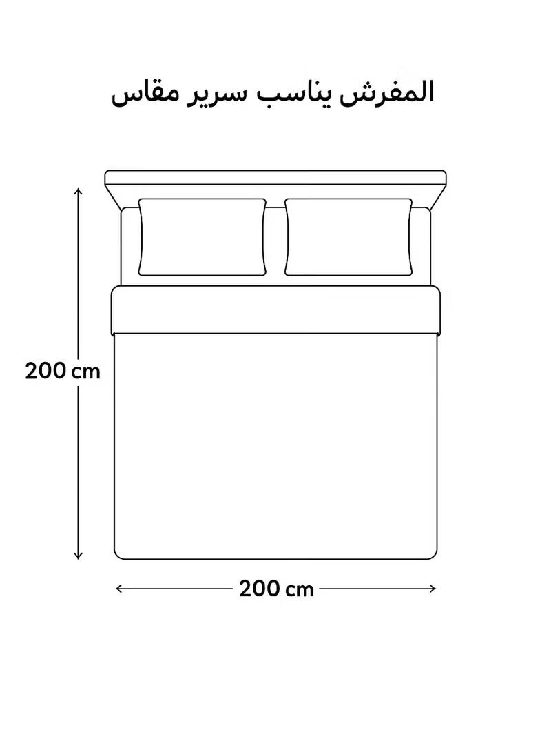 ميرال مفرش شتوي نفرين مضغوط، مقاس 240×220 سم | 6 قطع | وجه مشجر ووجه فرو، بتصميم سداسي فاخر - Image 5