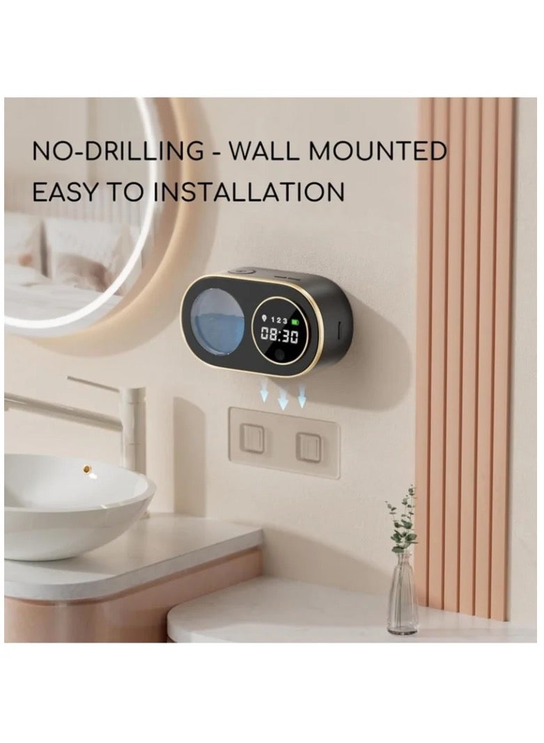 Automatic Foaming Soap Dispenser, Rechargeable, Touchless Wall Mount Foam Dispenser, Smart Electric Auto Soap Dispenser for Bathroom, Kitchen, Commercial Use, Black - Image 5