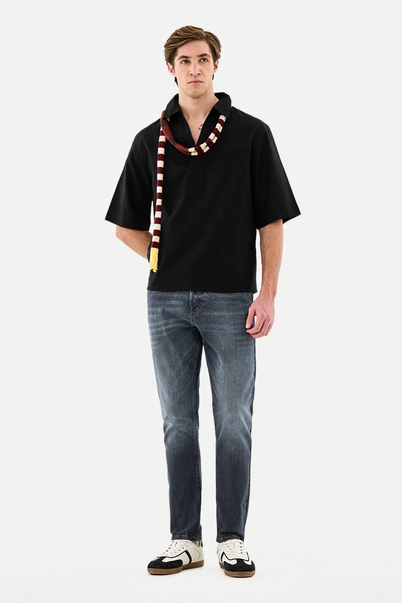 SNITCH Linen Blend Box Fit Popover Shirt