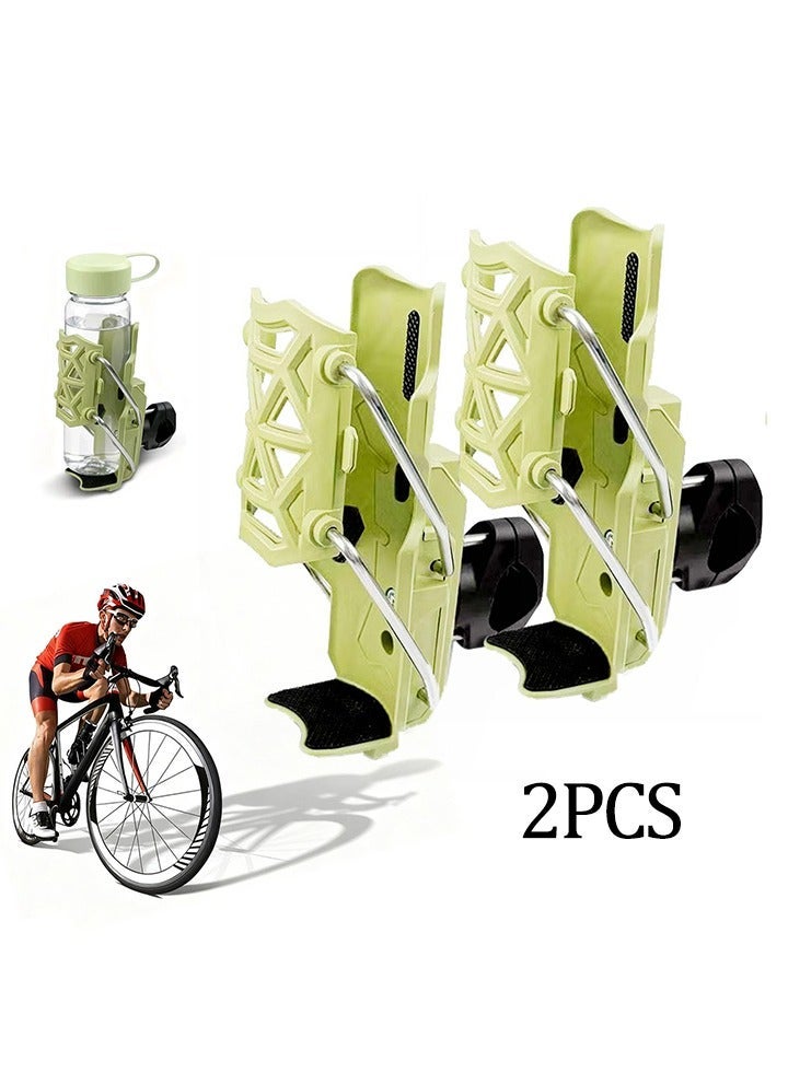 أوغر حامل كوب ذاتي الضبط للدراجات النارية، حامل زجاجة قابل للتكيف للدراجات، حامل ماء للدراجات دوار 360° للأكواب ضمن 3.34 بوصة، تصميم مشبك تلقائي، حامل زجاجة عالمي للدراجات والدراجات البخارية وعربات الأطفال (2، أخضر) - Image 1