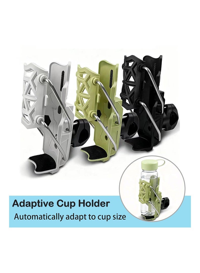 أوغر حامل كوب ذاتي الضبط للدراجات النارية، حامل زجاجة قابل للتكيف للدراجات، حامل ماء للدراجات دوار 360° للأكواب ضمن 3.34 بوصة، تصميم مشبك تلقائي، حامل زجاجة عالمي للدراجات والدراجات البخارية وعربات الأطفال (2، أخضر) - Image 5