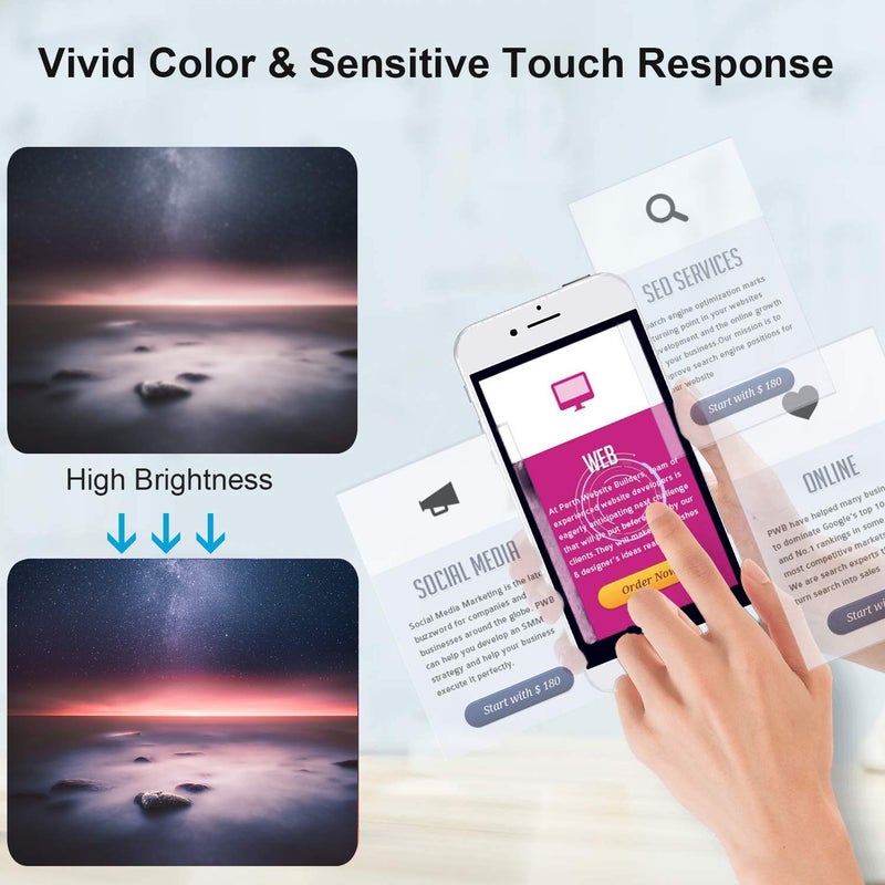 Diykitpl Diykitpl for iPhone 8 Plus Screen Replacement White 5.5 Inch, 3D Touch LCD Digitizer Display for iPhone 8 Plus, with Repair Tools Kit for A1864,A1897,A1898 Glass Screen  - Image 5