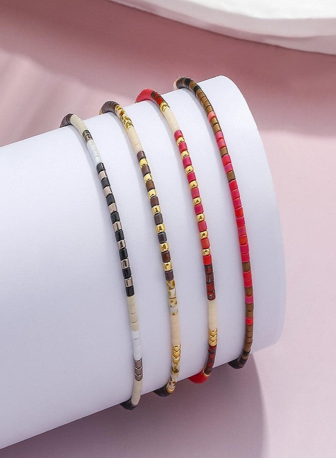 KELITCH Boho Women Crystal Shell Beaded Friendship Bracelets Handmade Strand Bracelet Bangles Jewelry - Image 2