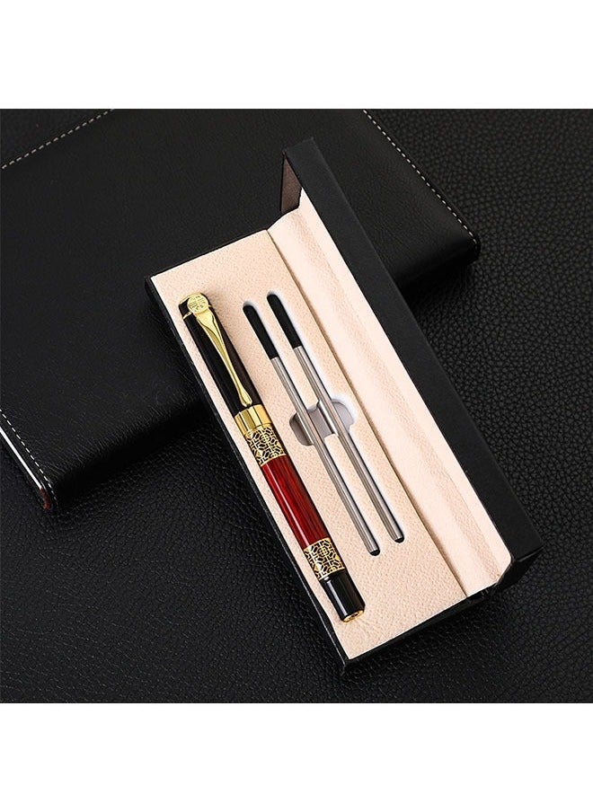 Luxury Ballpoint Pen, 1.0mm Business Metal Ball Point Pen with 2 Refills, Ink Pen Smooth Writing Rollerball Pen for Student Executive Office - Image 1