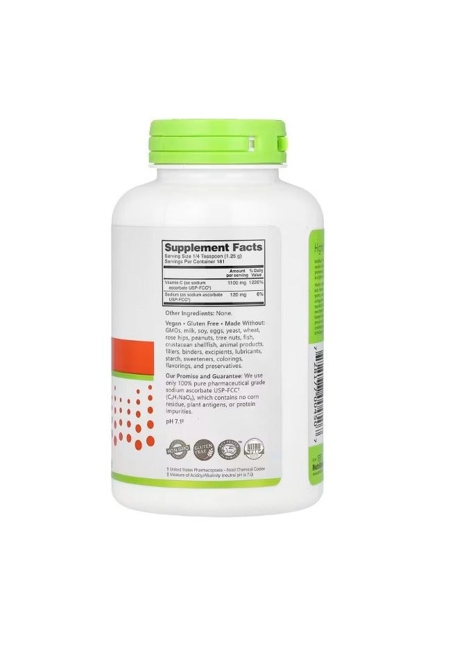 Nutribiotic Sodium Ascorbate Immune Support Powder, Vegan Antioxidant Booster, Crystalline Powder, 8 oz (227 g) - Image 2