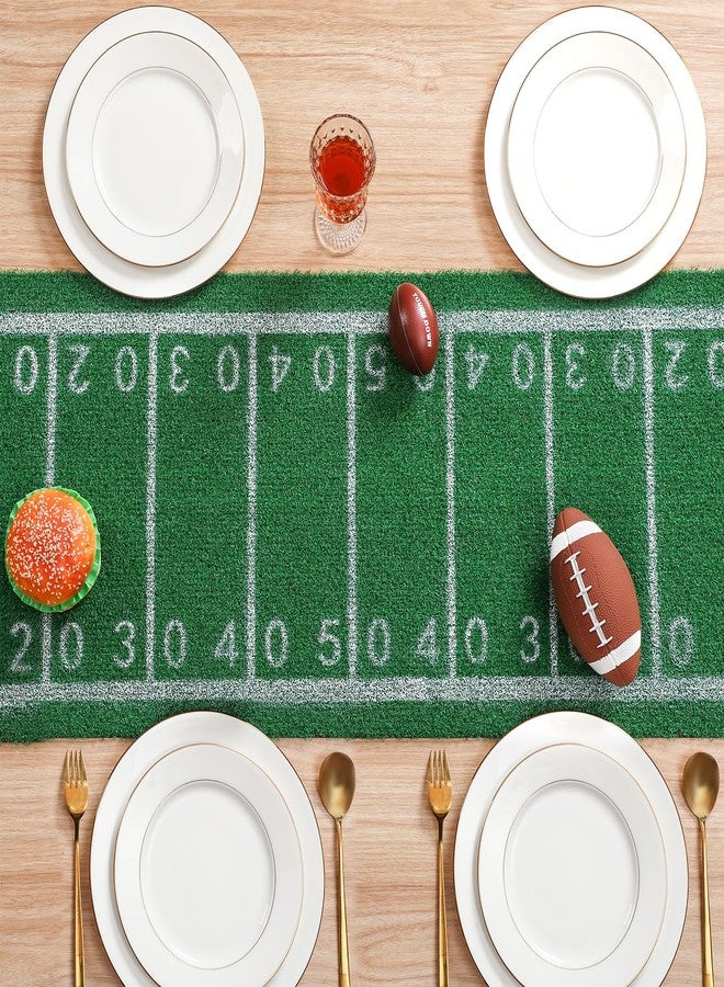 Knitgrip Football Artificial Grass Table Runner 16 x 59 Inch Touch Down Sports Table Cover Game Days Rugby Table Decoration for Birthday Party Kitchen Dining Room Home Decor - Image 5