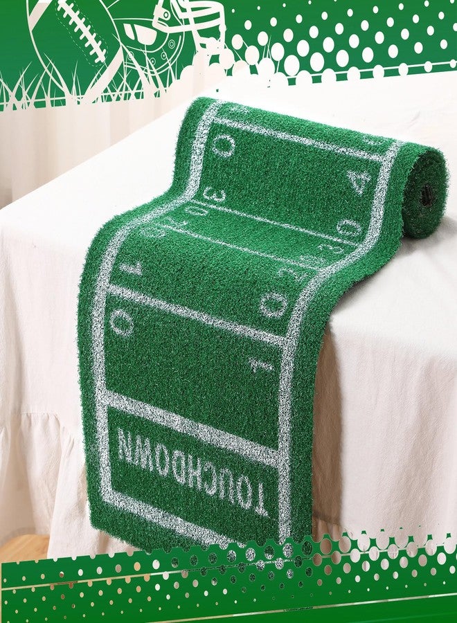 Knitgrip Football Artificial Grass Table Runner 16 x 59 Inch Touch Down Sports Table Cover Game Days Rugby Table Decoration for Birthday Party Kitchen Dining Room Home Decor - Image 4