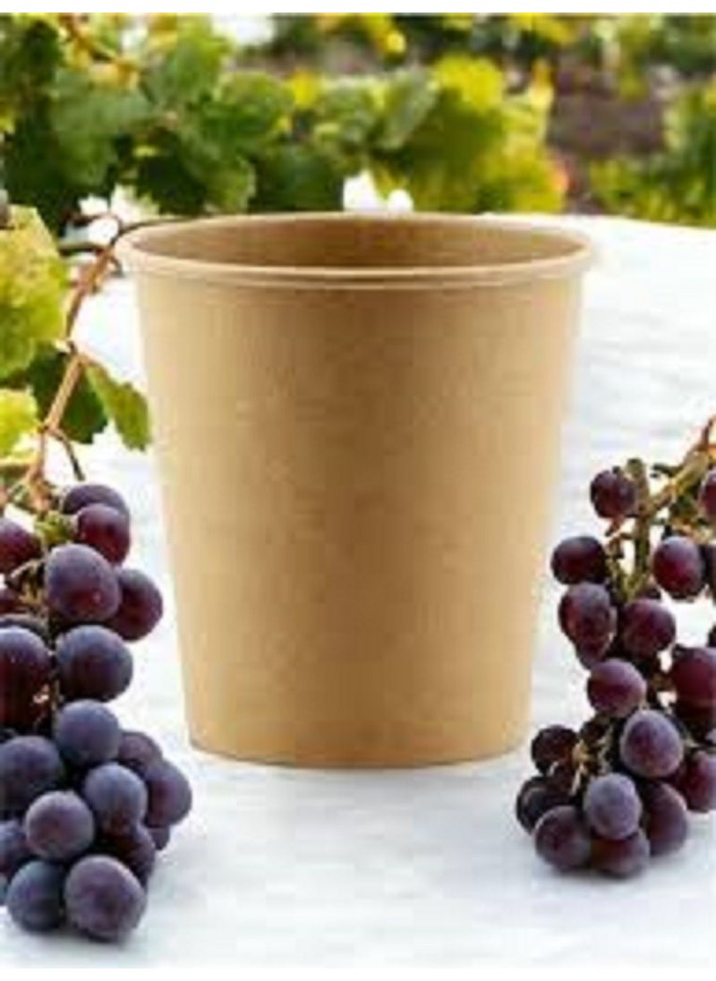 Kraft Paper 8 Oz Cups and 19.7 cm * 8 mm Straw Set of 20 Pieces  - Image 2