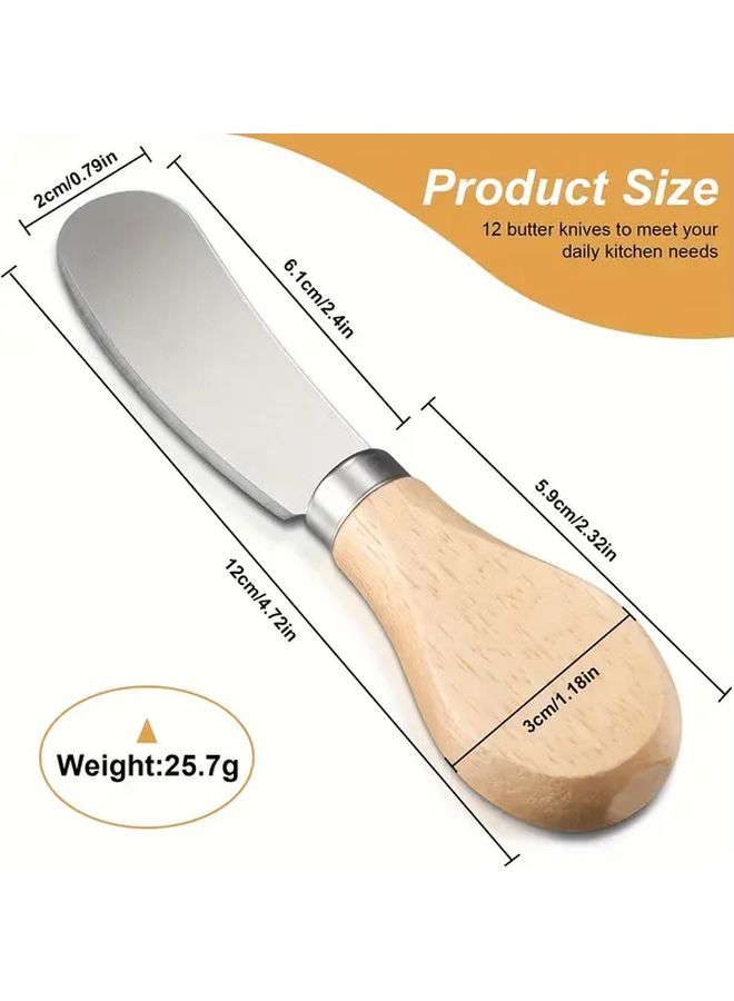 1pc Heavy Duty Stainless Steel Spreader With Bamboo Handle 304 Blade Non Slip Grip Multipurpose Butter Cream Cheese Jam Peanut Butter Kitchen Utensil Durable 304 Steel - Image 3