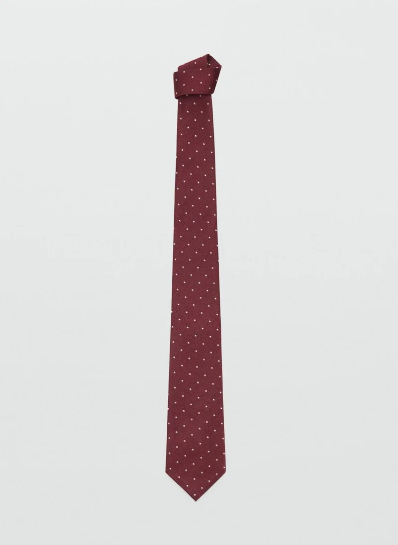 Mango Man Polka-dot silk tie