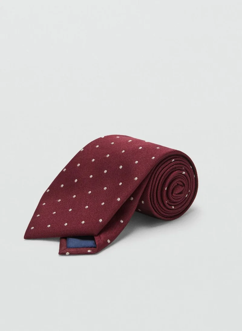 Mango Man Polka-dot silk tie