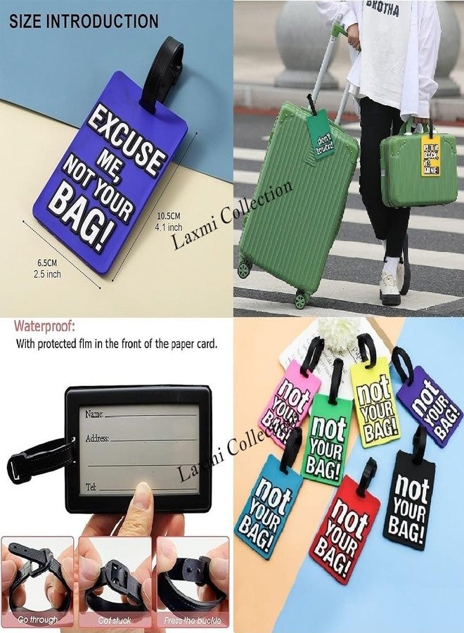 Laxmi Collection 12 PCS Luggage Tag/Travel Tags for Baggage Suitcase & School Bags for Kids Boys Girls Birthday Return Gifts in Bulk-Multicolor (Pack of 12) - Image 2