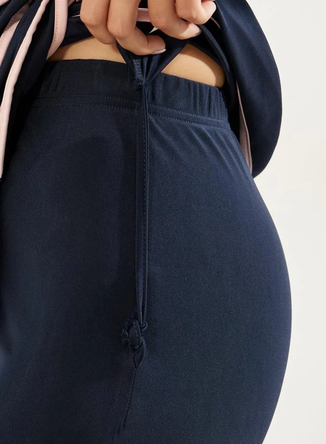 Styli Navy Blue Pack of 2 - Full Sleeve Tunic with Wrap Detail and Leggings Burkini Set for Women | Best Price UAE