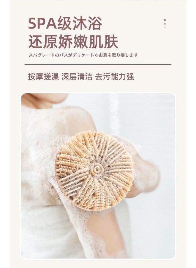 RAMPKD Double Side Silicone Bath Brush double-sided cyclone bath brush silicone bath brush bath towel artifact double-sided soft silicone bath brush(Multicolor) (Pack of 1) - Image 3