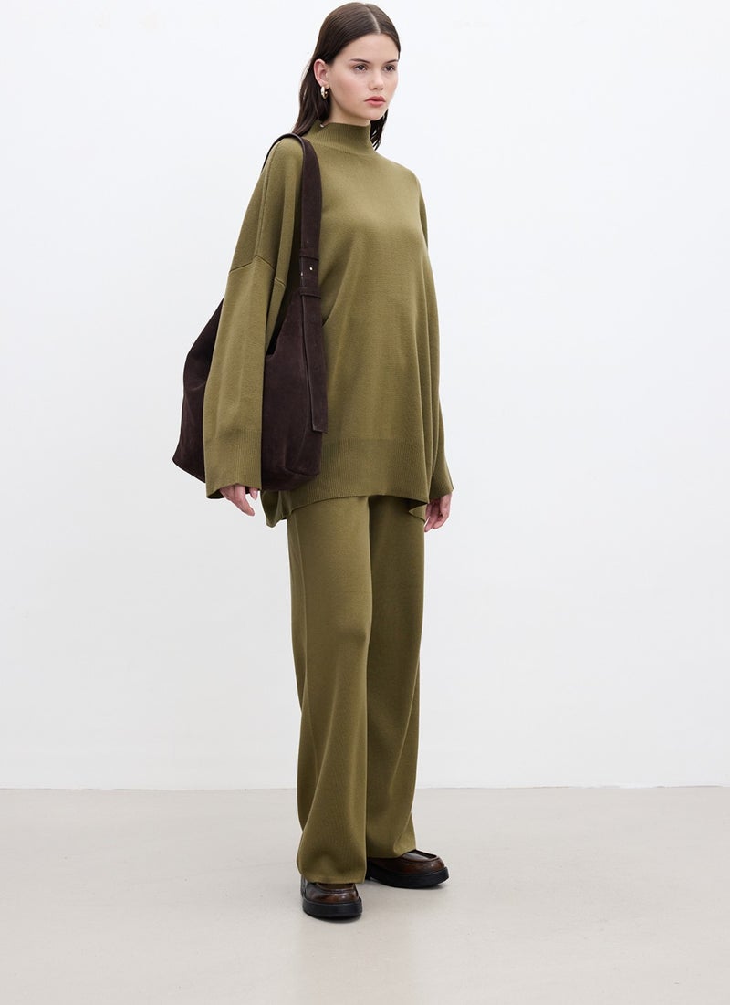 Manuka Oversized High Neck Sweater Green  - Image 3