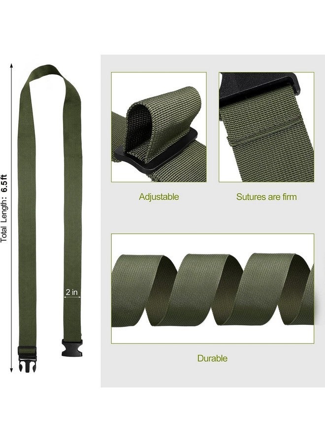 iCONY Luggage Straps for Suitcases 2INCH X6.5FEET with Quick Release Buckle Adjustable, Premium Accessory for Travel Bag Closure Bright Colors 2pack (Green) - Image 2