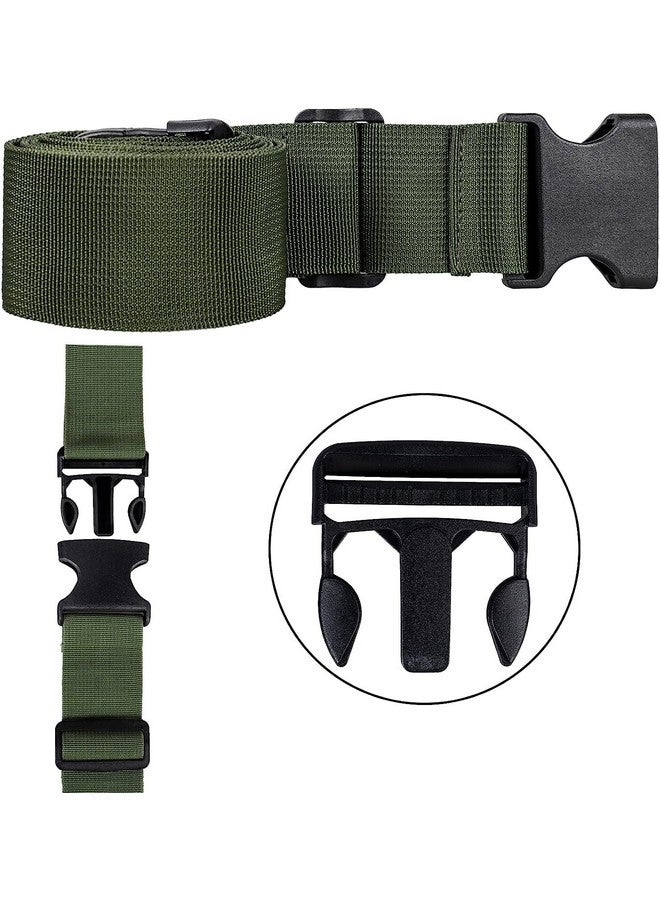 iCONY Luggage Straps for Suitcases 2INCH X6.5FEET with Quick Release Buckle Adjustable, Premium Accessory for Travel Bag Closure Bright Colors 2pack (Green) - Image 3