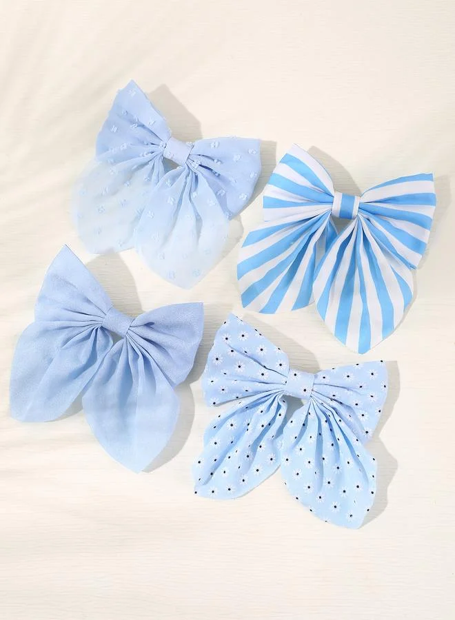 تايك تو Set of 4 - Striped Bow Hair Clip