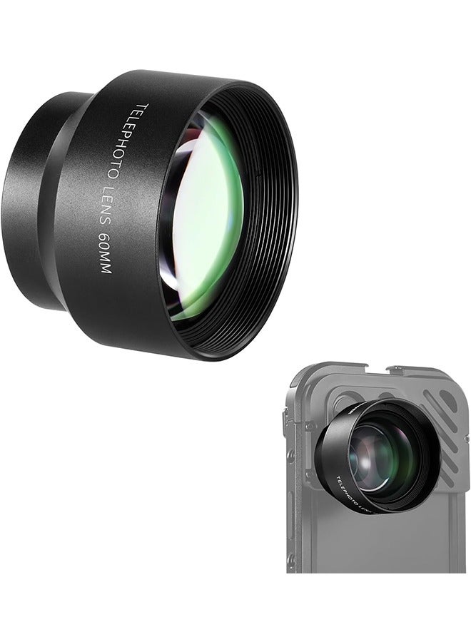 suitable for 17mm threaded back plate, 2x magnification is compatible with SmallRig NEEWER iPhone Samsung mobile phone cage case, comes with 17mm lens adapter, LS-41 - Image 1