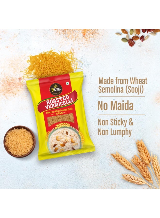 DISANO Roasted Wheat Vermicelli,No Maida,850 Gram,Cholesterol Free,unflavored (Pack of 3) - Image 4