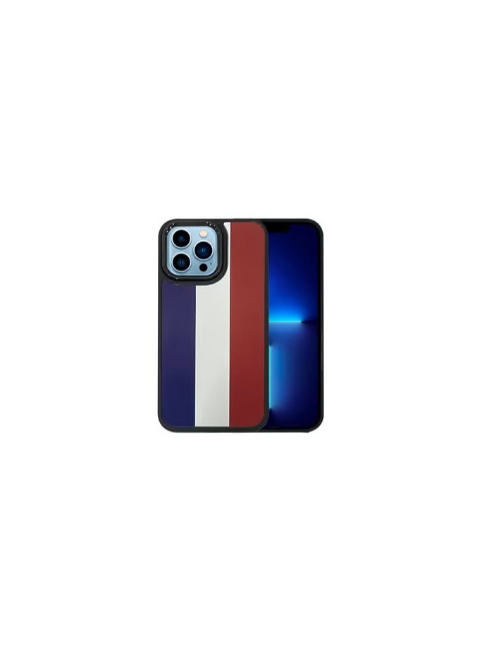 CATANES (for iPhone 13 Pro Max) Case, Hard PC Case, Shockproof Protective Case Cover / France Flag - Side Black - Image 2