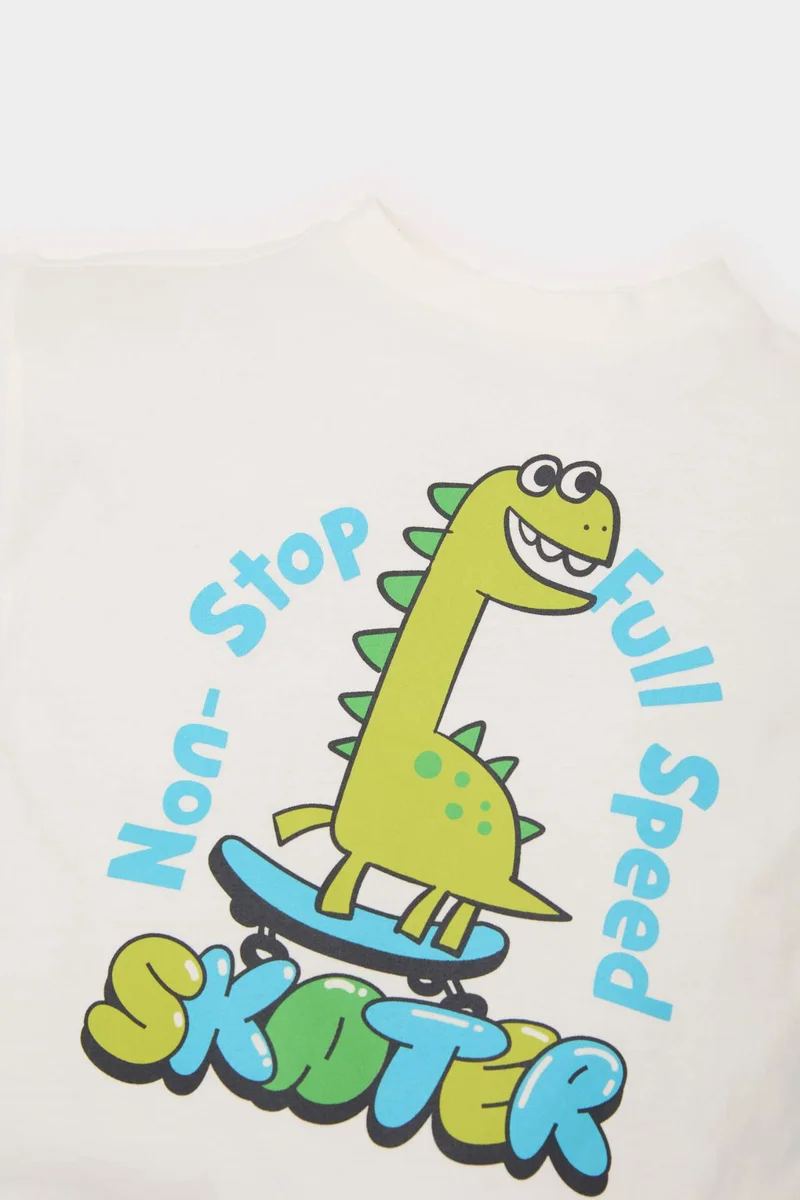 ديفاكتو Baby Boy Regular Fit Dinosaur Printed Short Sleeve T-shirt