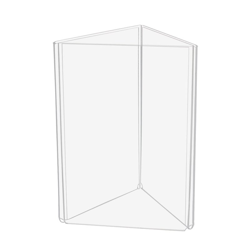 Source One Three Panel Sided Acrylic Table Tent Sign Holder Table Top Menu Holder 5x7 Inch
