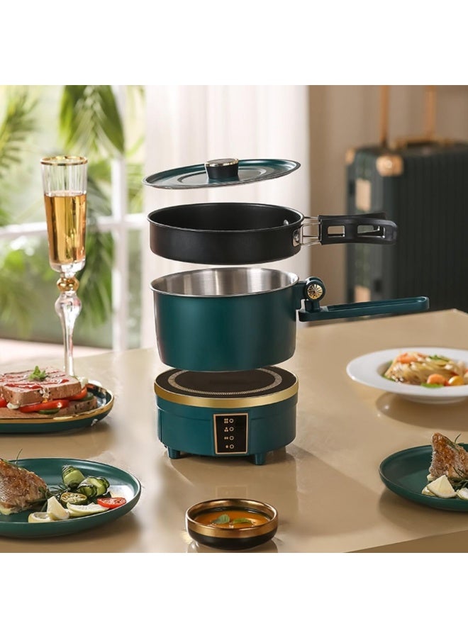 Tradeo Multifunctional 220V Electric Split Cooker with Induction Base, Portable Non-Stick Pot & Fry Pan Set - Image 3
