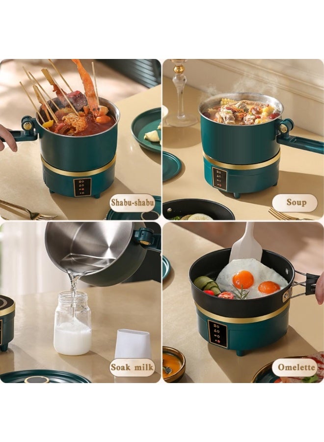 Tradeo Multifunctional 220V Electric Split Cooker with Induction Base, Portable Non-Stick Pot & Fry Pan Set - Image 4