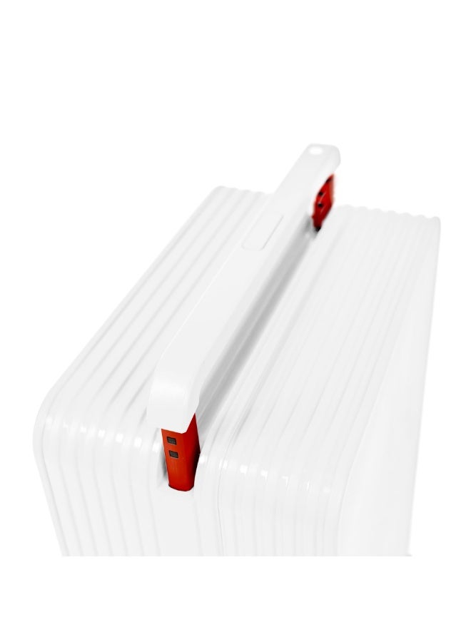 20 Inch Carry On Luggage 22x14x9 Airline Approved Lightweight PC Hard Shell Suitcases with Wheels for Travel Rolling Luggage (White)  - Image 2