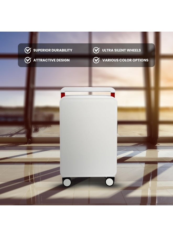 20 Inch Carry On Luggage 22x14x9 Airline Approved Lightweight PC Hard Shell Suitcases with Wheels for Travel Rolling Luggage (White)  - Image 4