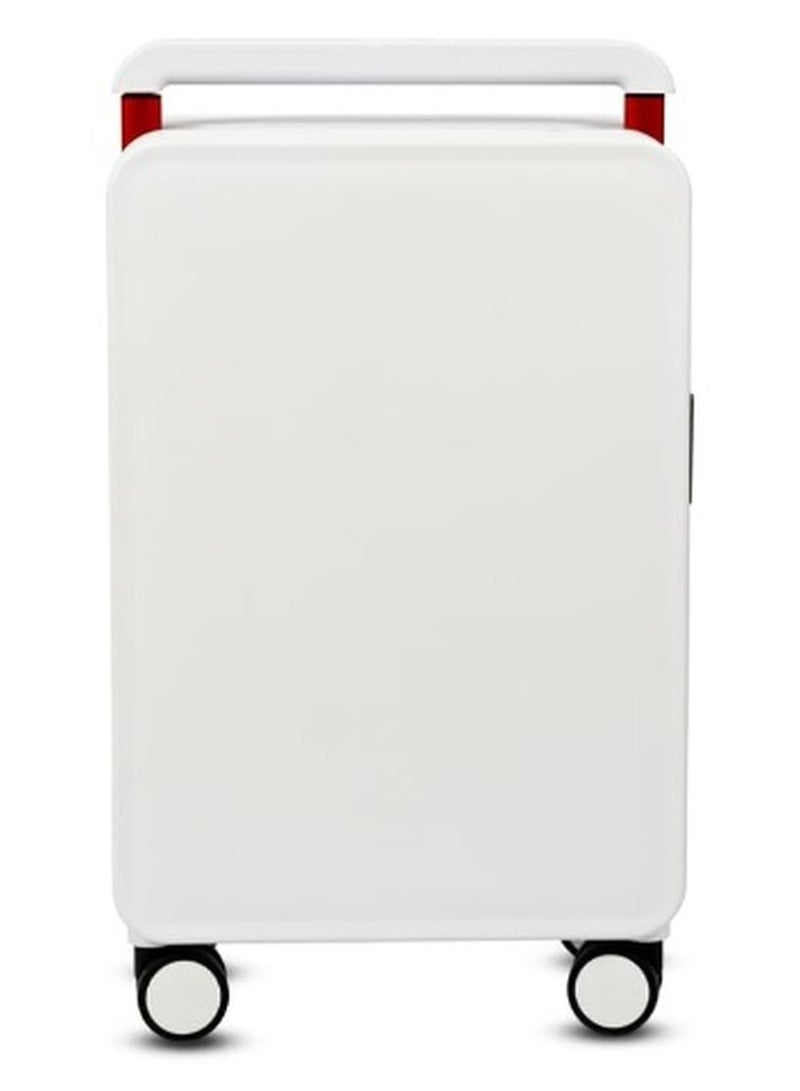 20 Inch Carry On Luggage 22x14x9 Airline Approved Lightweight PC Hard Shell Suitcases with Wheels for Travel Rolling Luggage (White) - Image 1