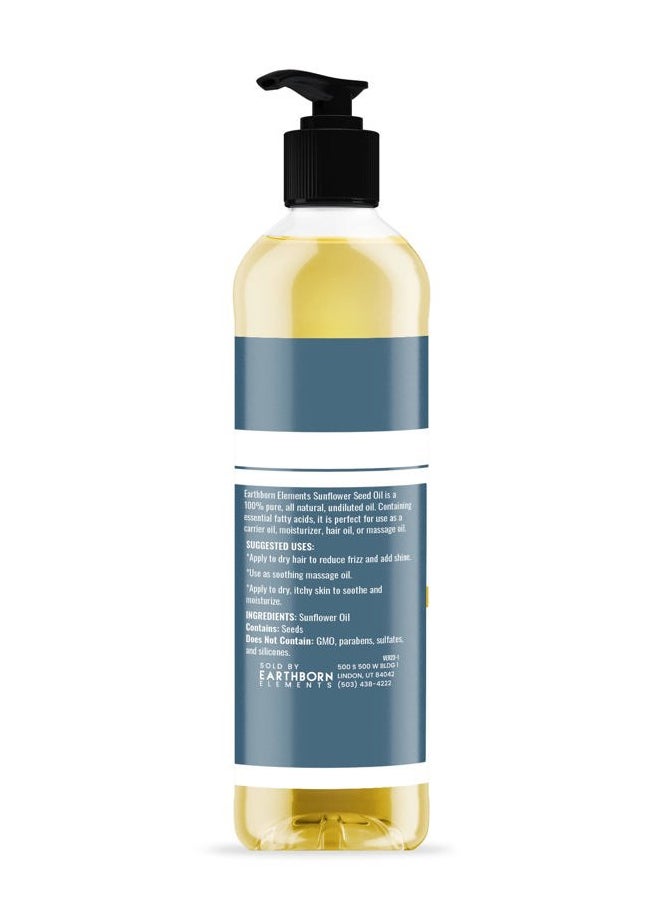 earthborn elements Sunflower Seed Oil (16 fl oz) Premium Grade & Purity, High in Vitamins, Minerals & Fatty Acids  - Image 2
