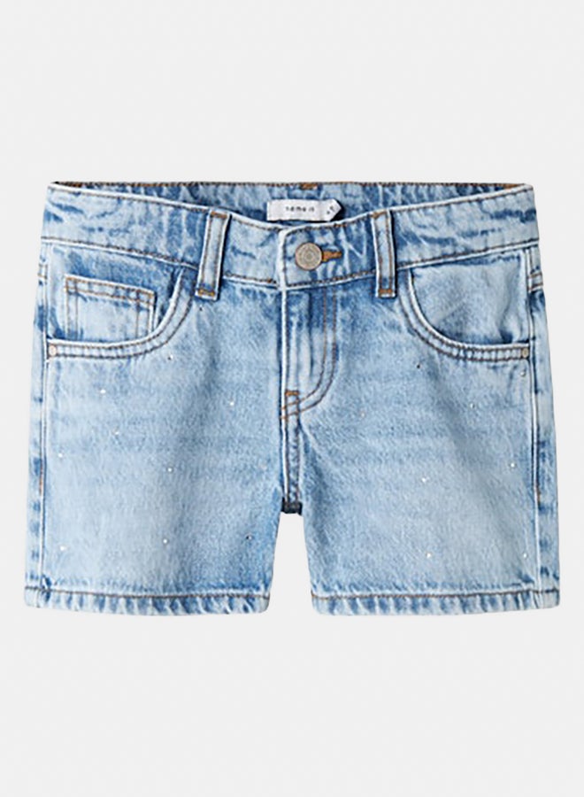 NAME IT Name It Kids Girls Rose Rhine Denim Shorts 6042-Ac  - Image 1