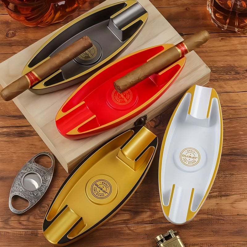 Red 2 Slot Ashtray for Indoor Outdoor Use Ideal Cigar Accessory - Image 4