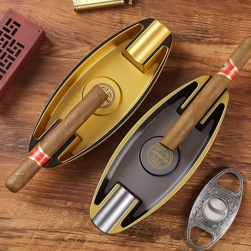 Red 2 Slot Ashtray for Indoor Outdoor Use Ideal Cigar Accessory - Image 3