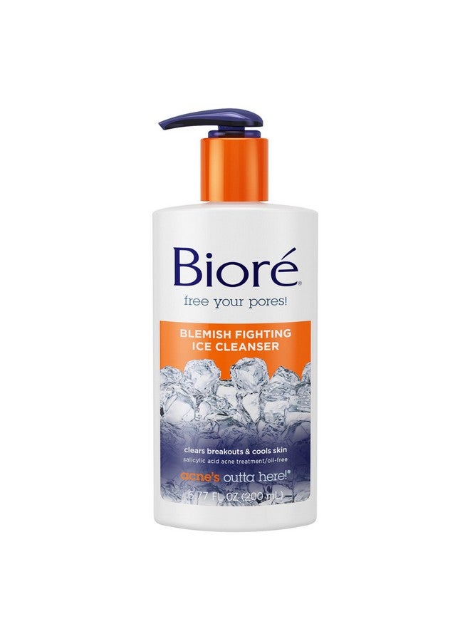 Bioré Biore Blemish Fighting Ice Cleanser Face Wash with Salicylic Acid, Clears and Helps Prevent Acne Breakouts, Cools & Refreshes Skin, Oil Free, 6.77 Oz - Image 1